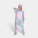 Unicorn Onesie for Adults - Soft Rainbow Kigurumi Pajamas